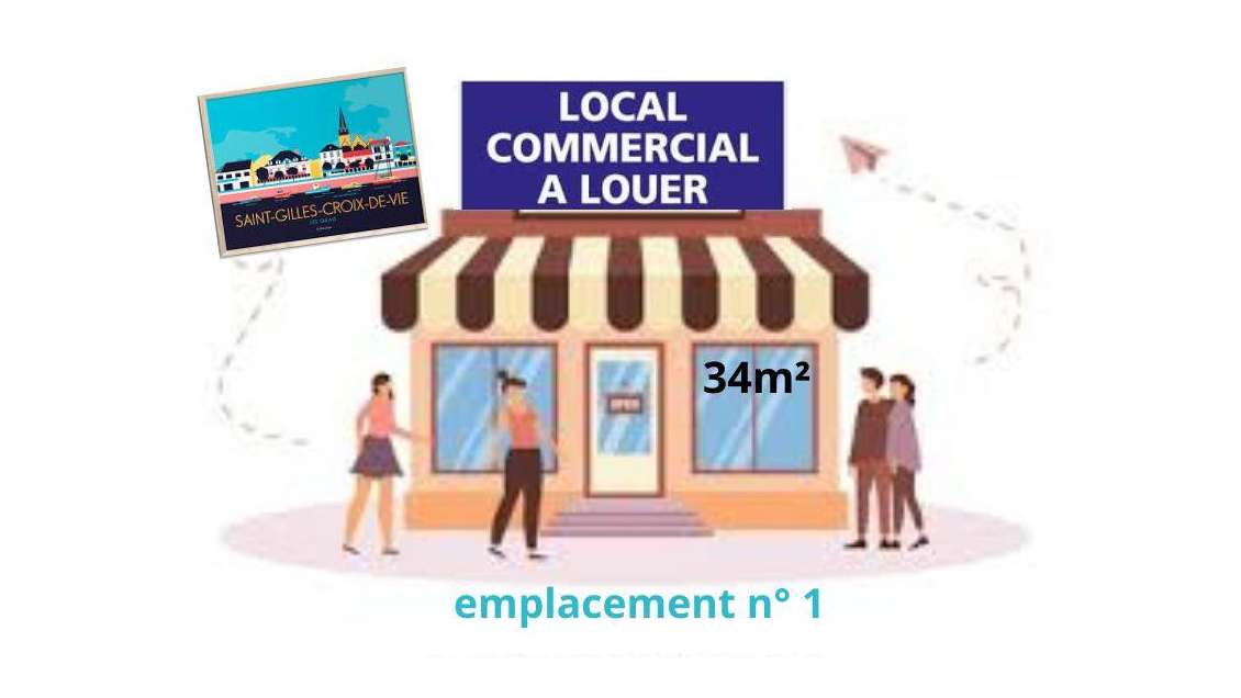 A louer Boutique 34m² à Saint-Gilles-Croix-de-Vie