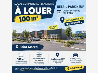 Loue local commercial d'activité 100m² St Marcel
