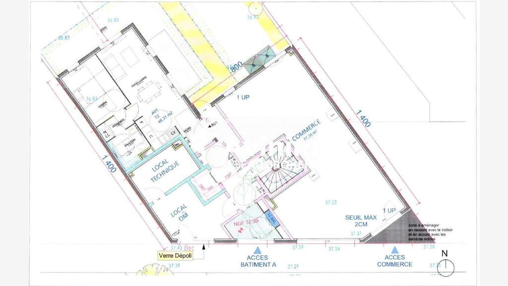 Local neuf 77m² RDC à louer à St-Maur-des-Fossés