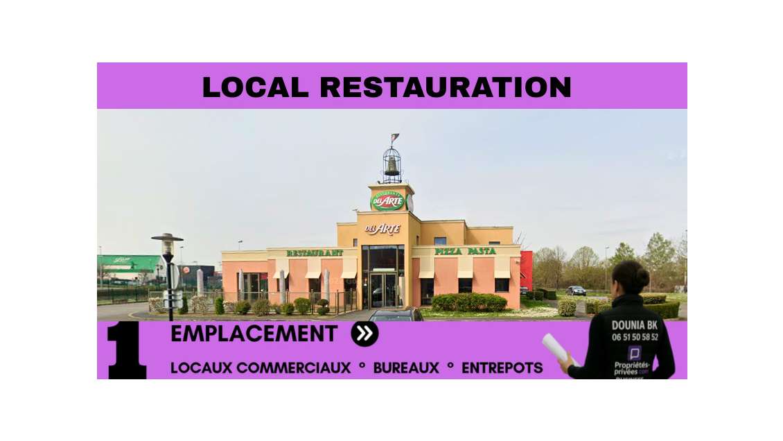 Loue restaurant 410m² clé en main ZAC St Maximin