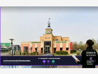 Loue restaurant 410m² clé en main ZAC St Maximin