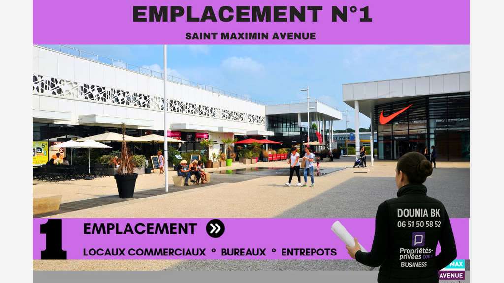 Local superbe vitrine retail park Saint Maximin