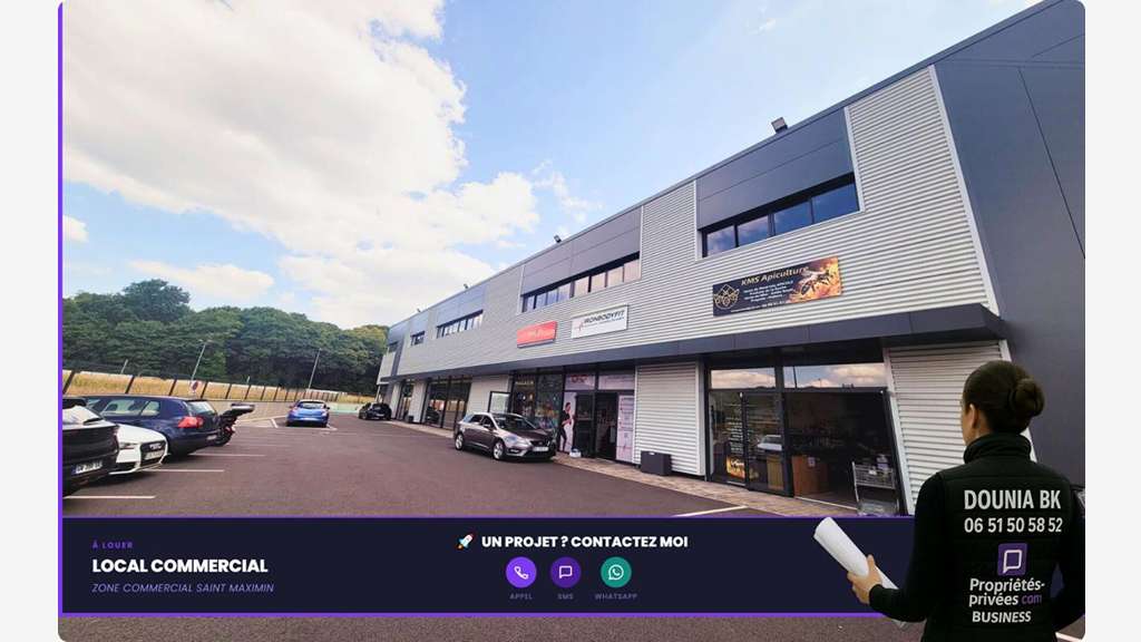 A louer local commercial 100m² ZAC Saint Maximin