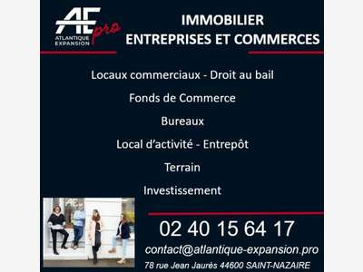 Local commercial 53m² à louer empl N°1 St-Nazaire