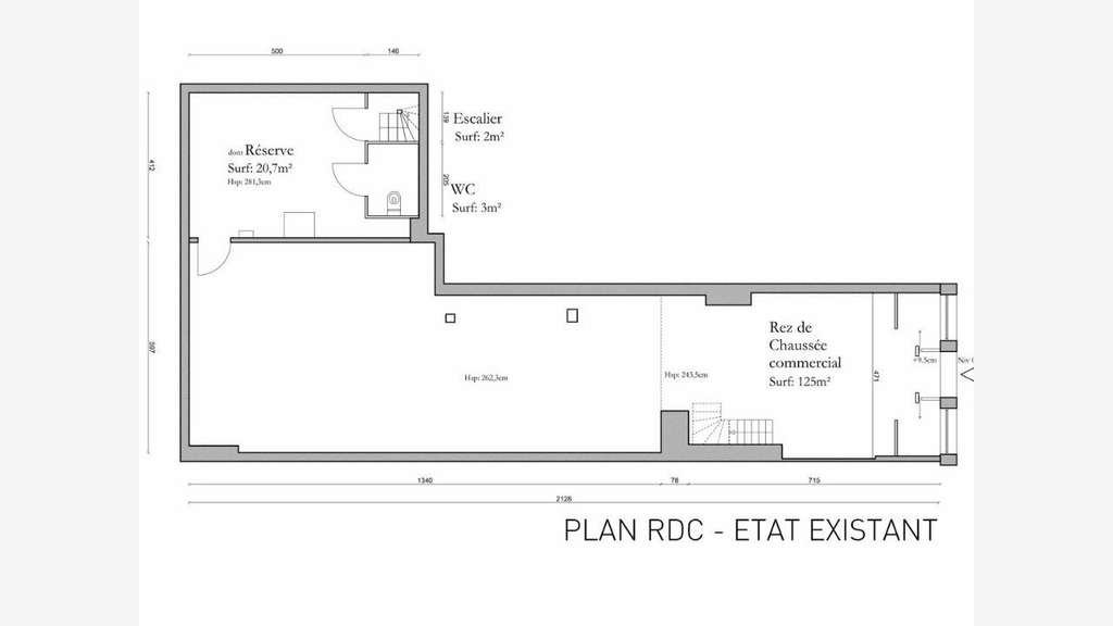 Loue local commercial 145m² empl N°1 à Saint-Omer
