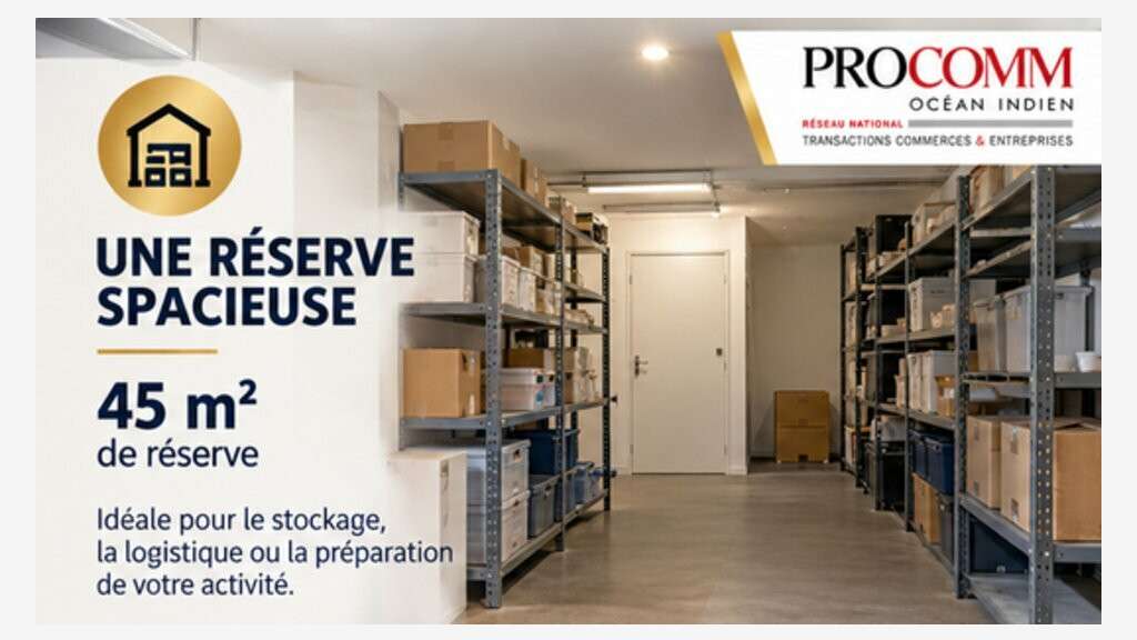 Loue local commercial 80m² + réserve Saint Pierre