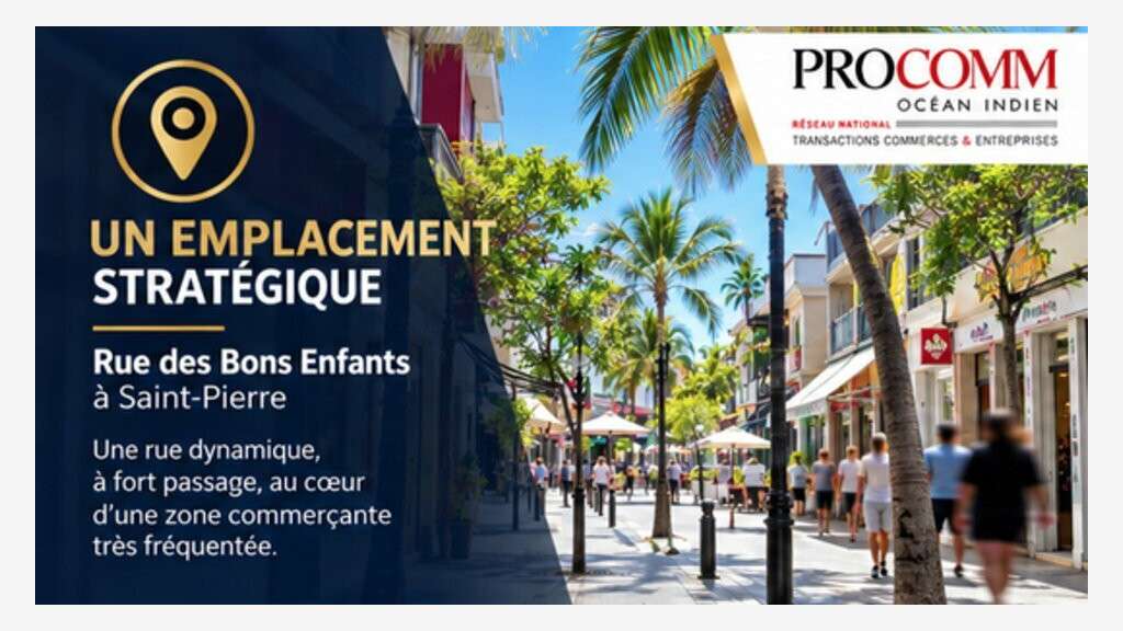 Loue local commercial 80m² + réserve Saint Pierre