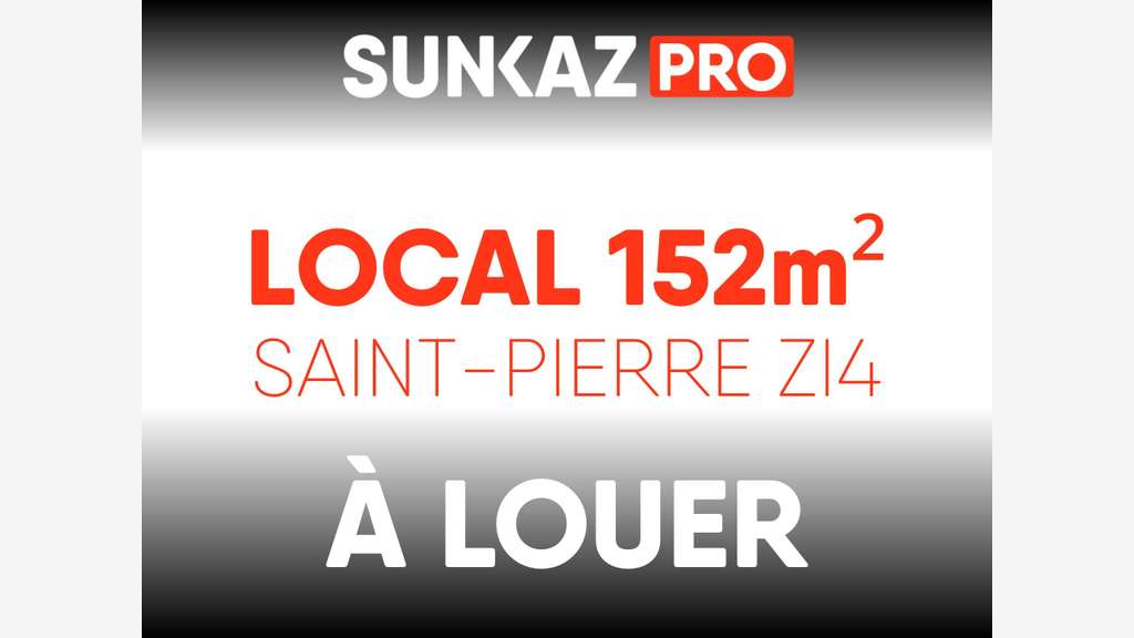 A louer local 152m² R+1 PMR Saint-Pierre  ZI 4  