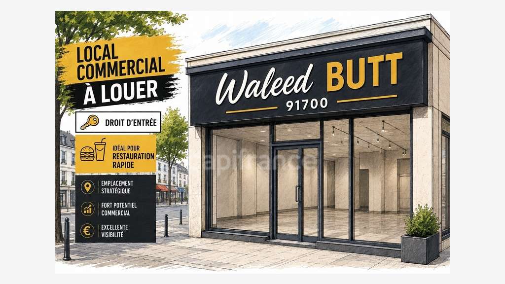 Loue local commercial 94m² Ste-Geneviève-des-Bois