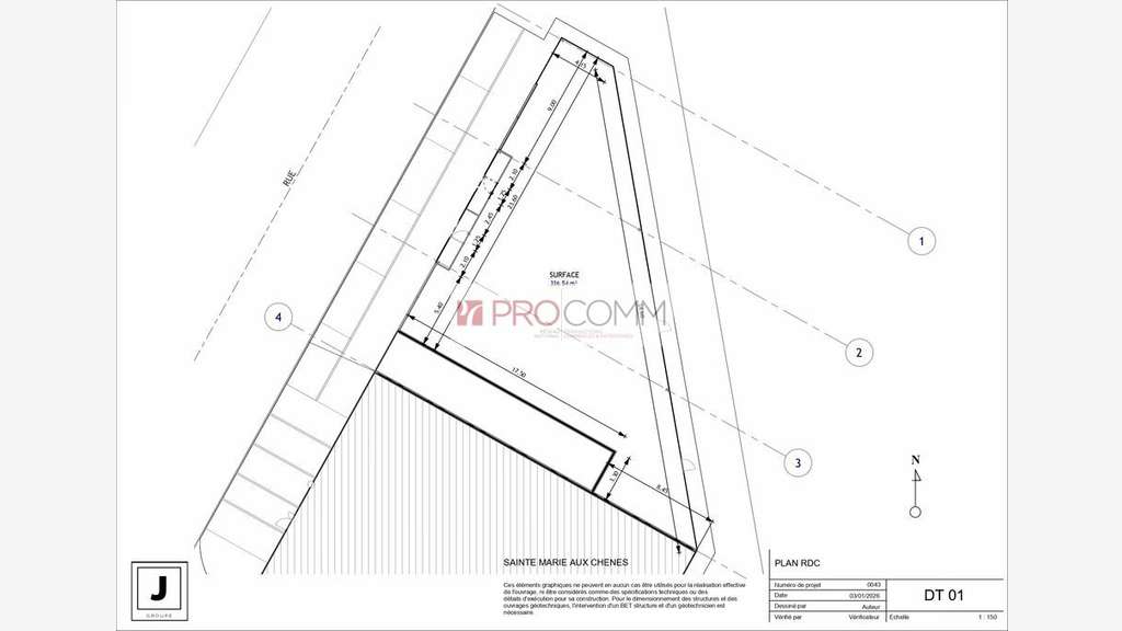 Loue local commercial 206m² Ste-Marie-aux-Chênes