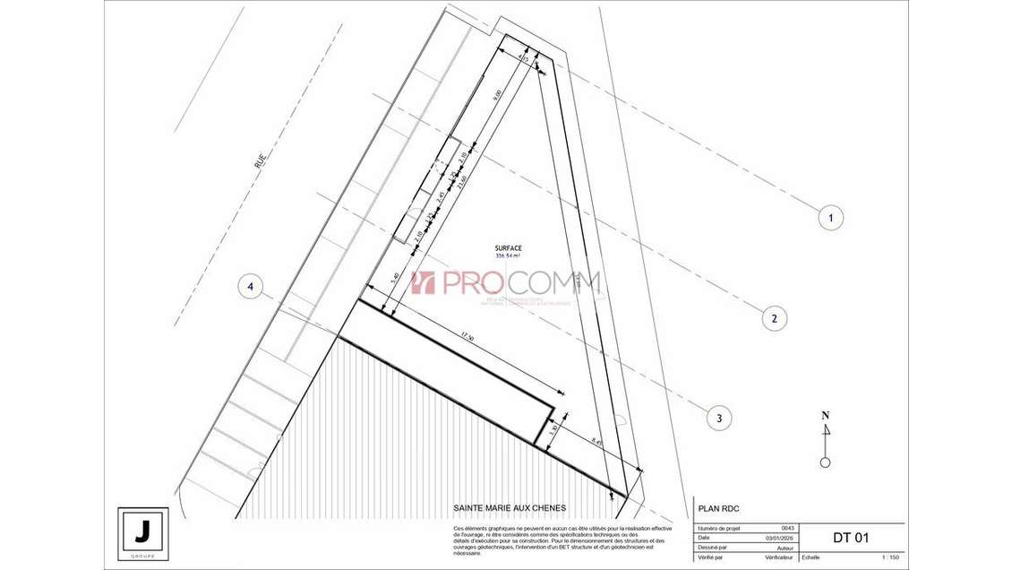 Loue local commercial 129m² à Ste-Marie-aux-Chênes