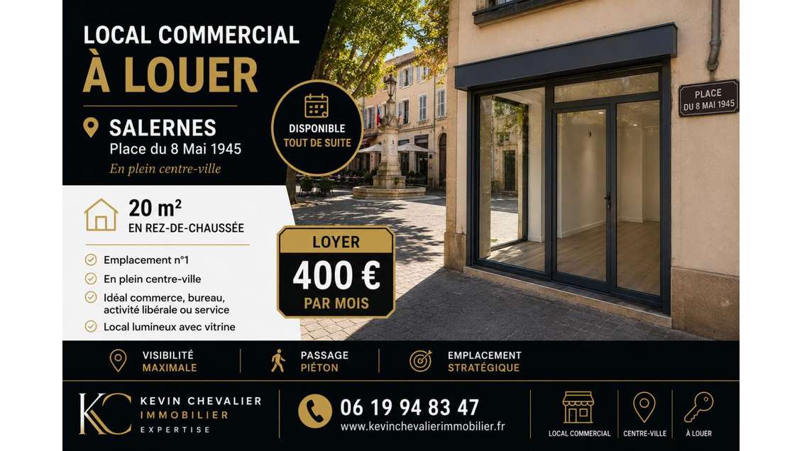 EXCLUSIVITE SALERNE - LOCAL LOCAL COMMERCIAL 20 m²
