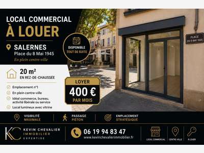 A louer local commercial 20m² à Salernes