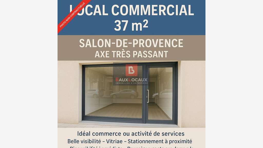 Local 37m² à louer axe passant Salon-de-Provence