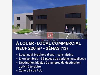 Local commercial neuf 220m² à louer à Sénas A7/RN7