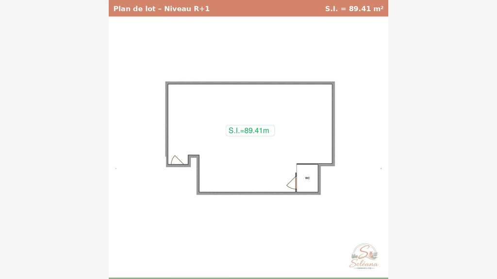 Loue bureau de 89.43m² à Sète quartier Metairies