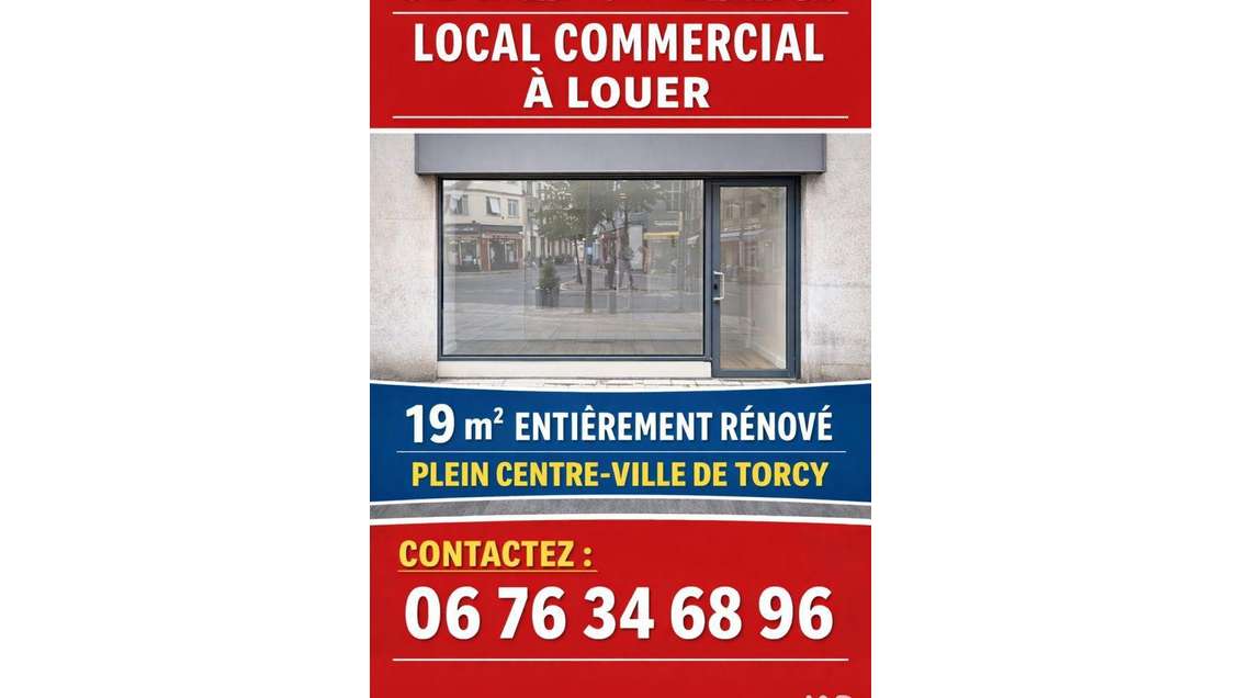 Location murs commerciaux 19m² à Torcy centre