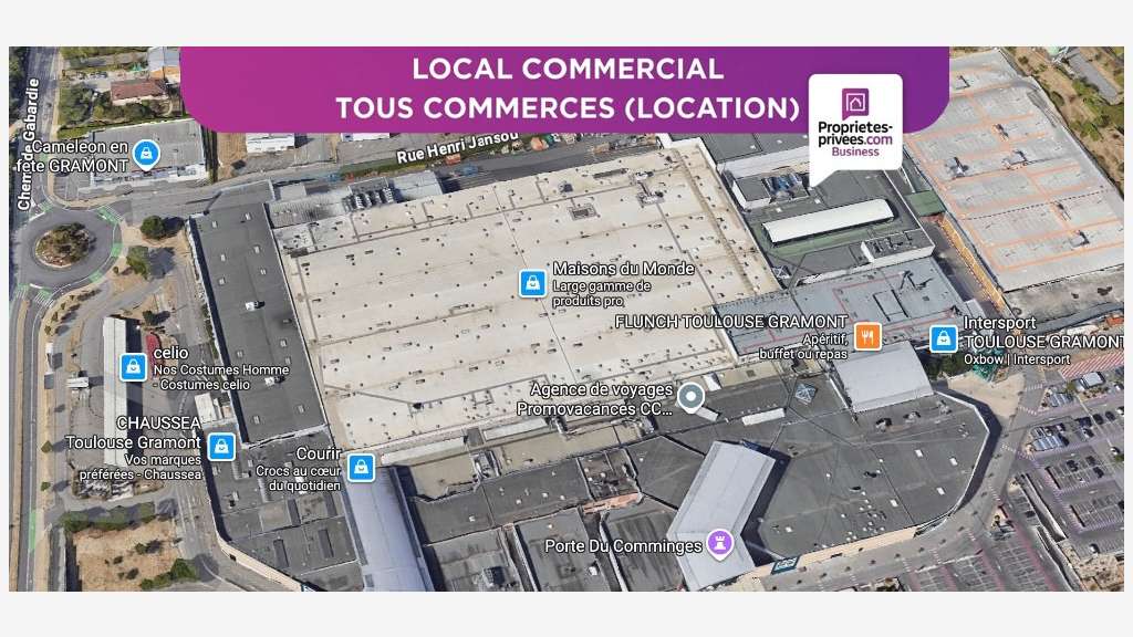 A louer local commercial 285m² àToulouse Gramont 