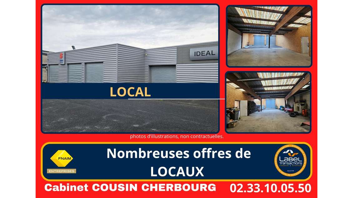 A louer local commercial 1250m² à Tourlaville