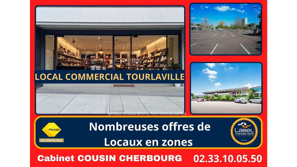 A louer local 450m² excellente visi. à Tourlaville