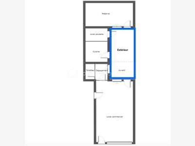 Local commercial 80m² + extérieur couvert à Vailly