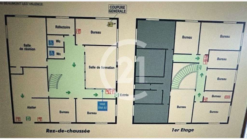A louer bureaux 500m² à Valence Sud  ZA de Clairac