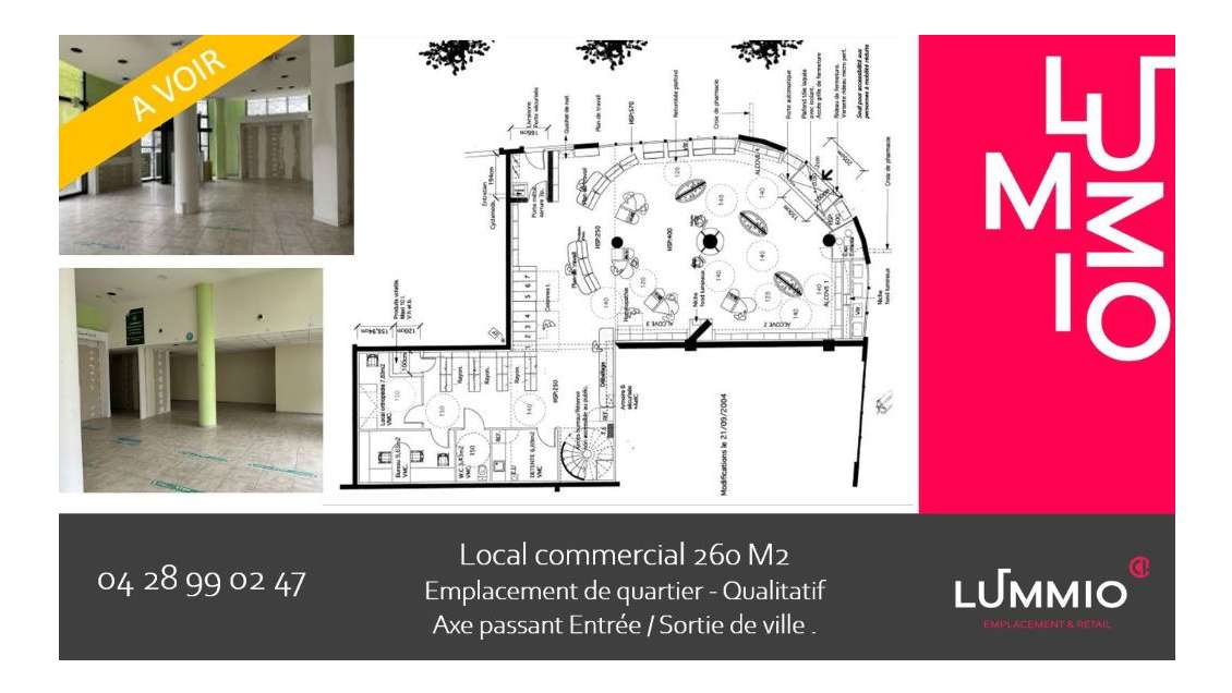 A louer local commercial 260m² de prestige Valence