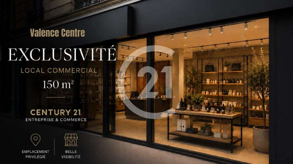 Exclusivité à louer local commercial 150m² Valence