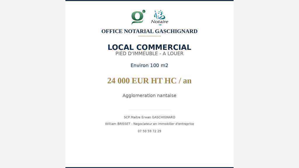 A LOUER - local commercial en centre bourg