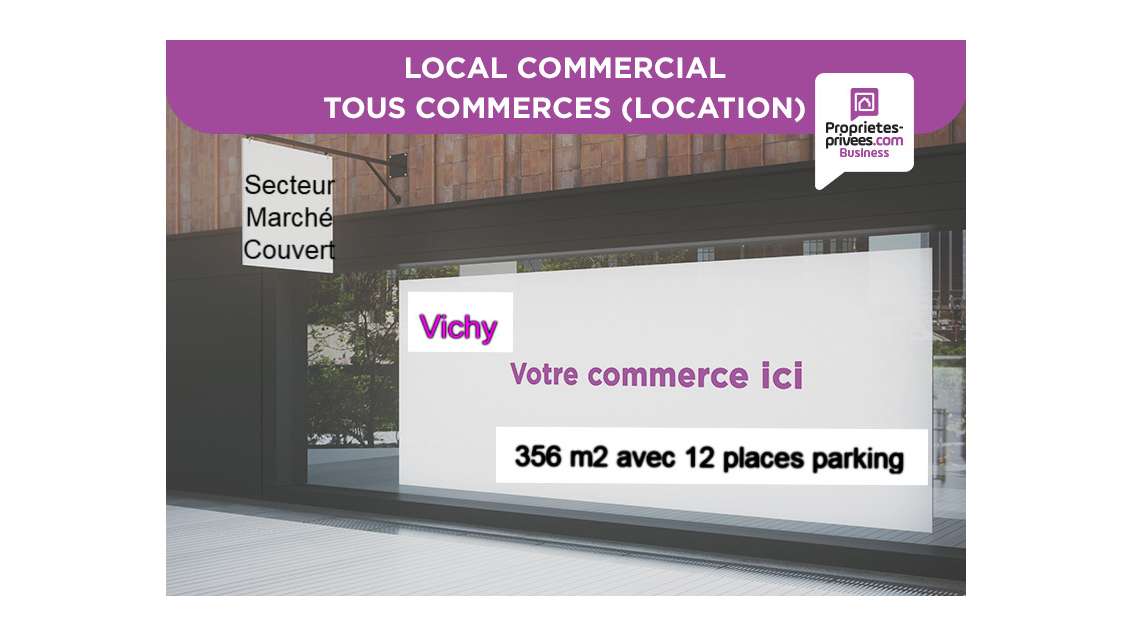A louer local commercial 256m² à Vichy  