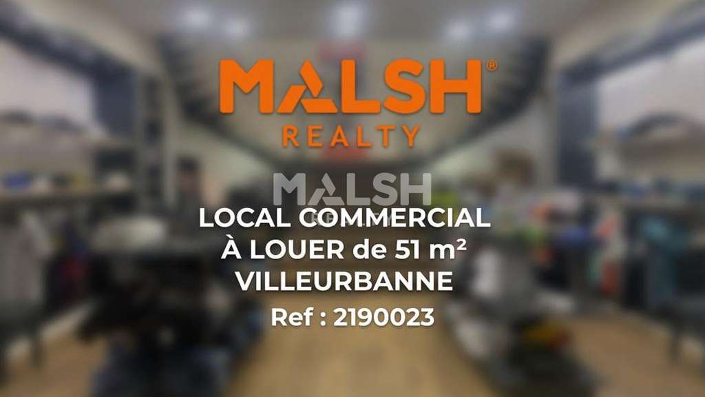 LOCAL À LOUER - 51 m² - VILLEURBANNE