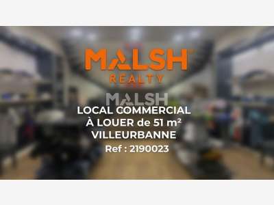 LOCAL À LOUER - 51 m² - VILLEURBANNE