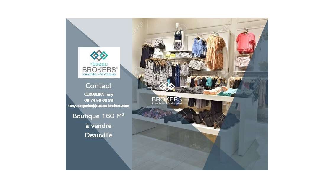 A louer local commercial 160m² centre de Deauville
