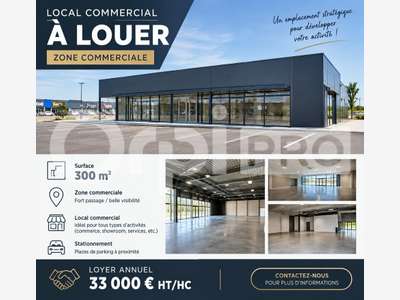 Local commercial 300m² à louer à Domérat