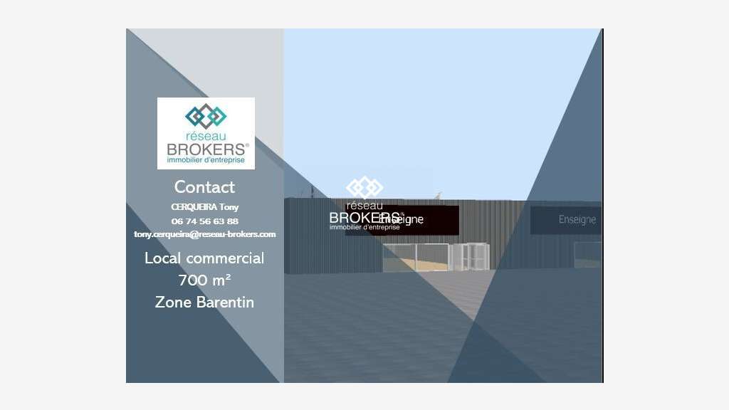 A louer local 700m² empl stratégique à Barentin