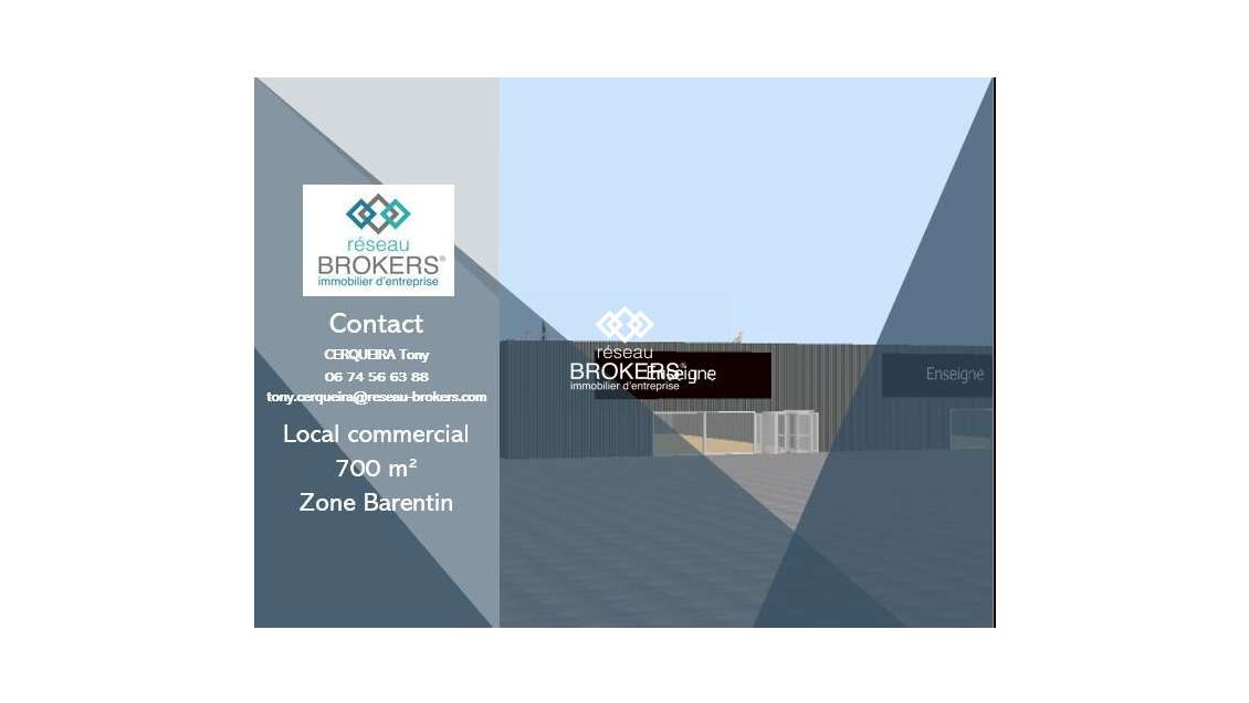 A louer local 700m² empl stratégique à Barentin