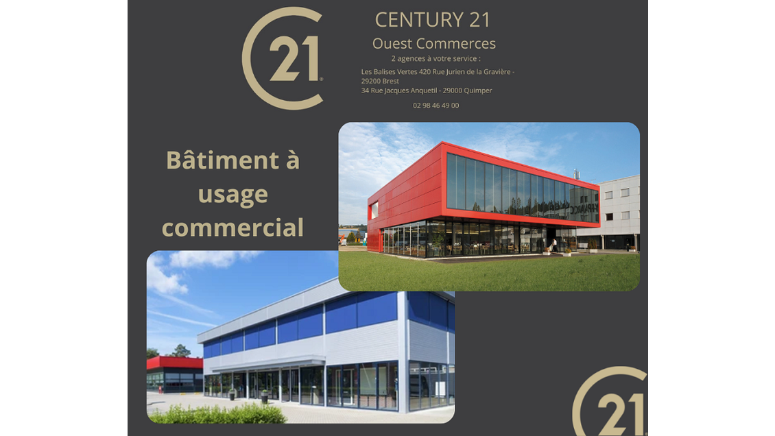 A louer local commercial 297m² en ZA à Pont l'Abbé