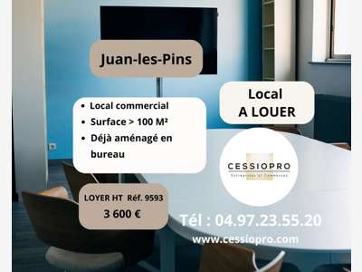 A louer local commercial 108m² à Juan-les-Pins