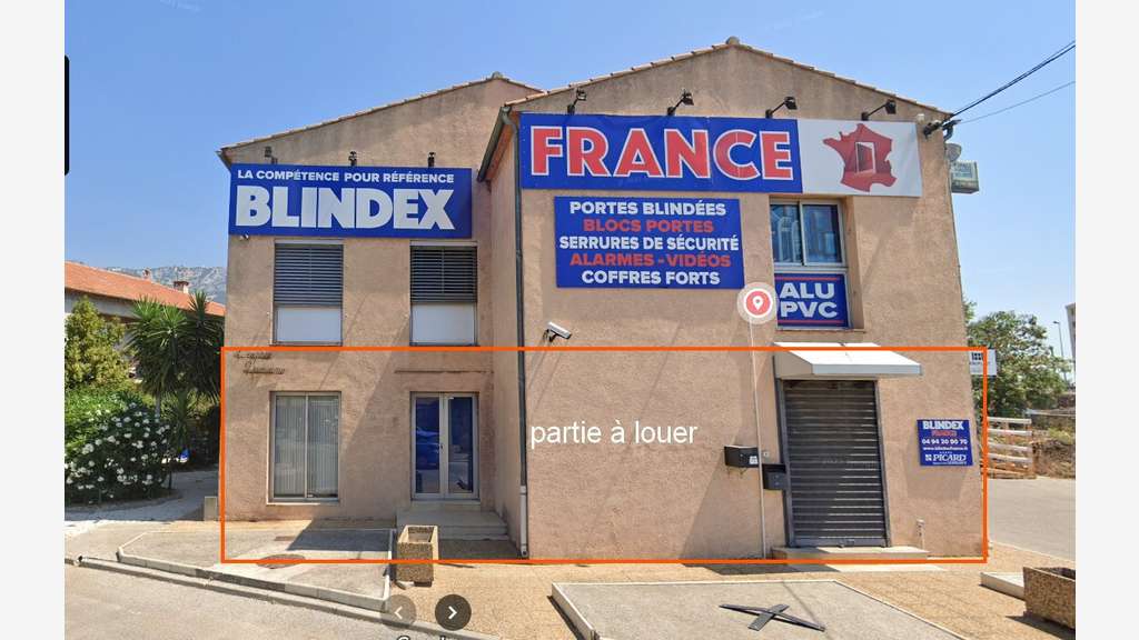 A louer local commercial 160m² à La Valette du Var