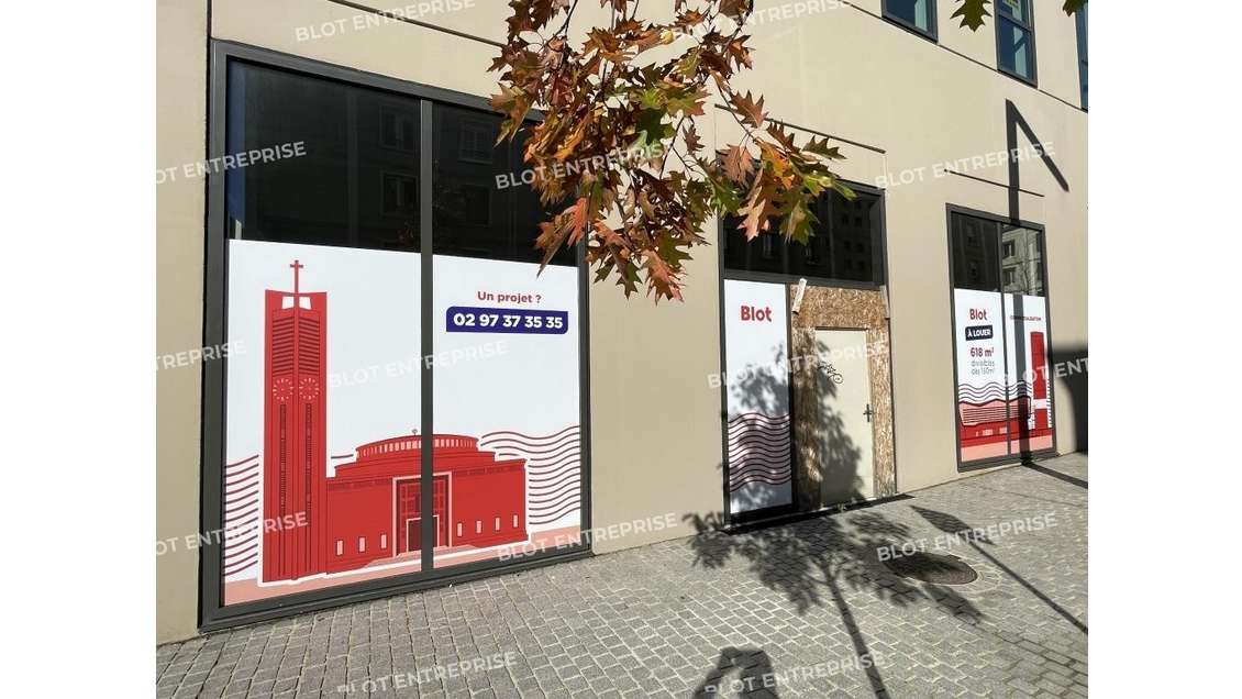 A louer local commercial 268m² à Lorient Gare