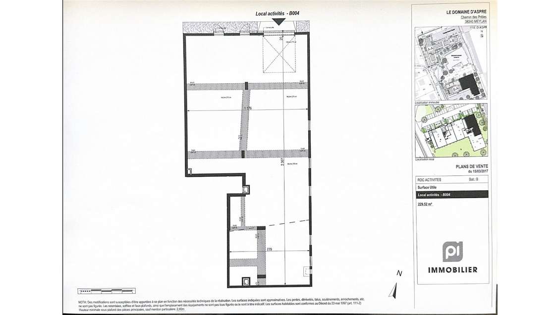 A louer locaux neufs et traversants 230m² à Meylan