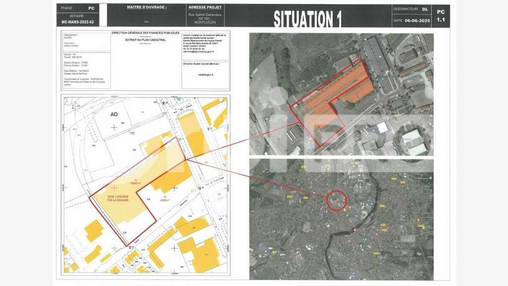 A louer cellule de 550m² empl d'avenir à Montluçon