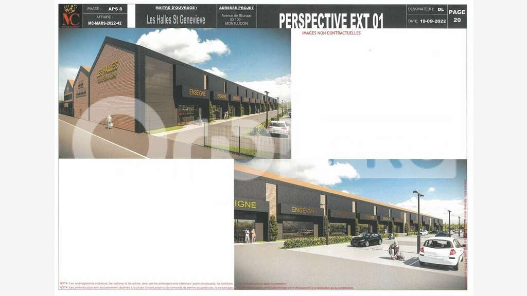 A louer cellule de 550m² empl d'avenir à Montluçon