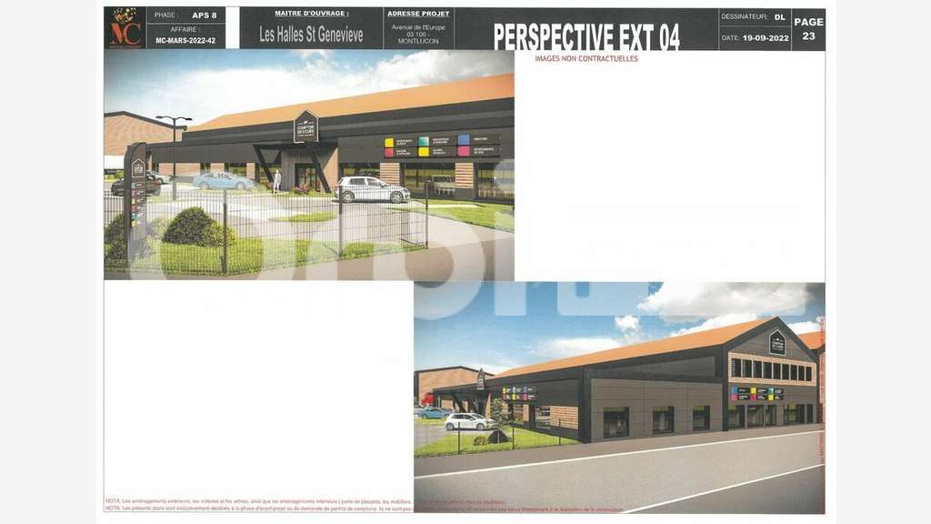 A louer cellule de 550m² empl d'avenir à Montluçon