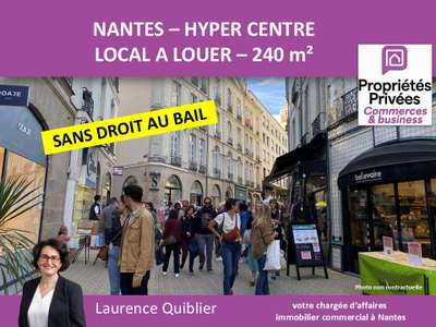 Local commercial 320m² à louer à Nantes centre