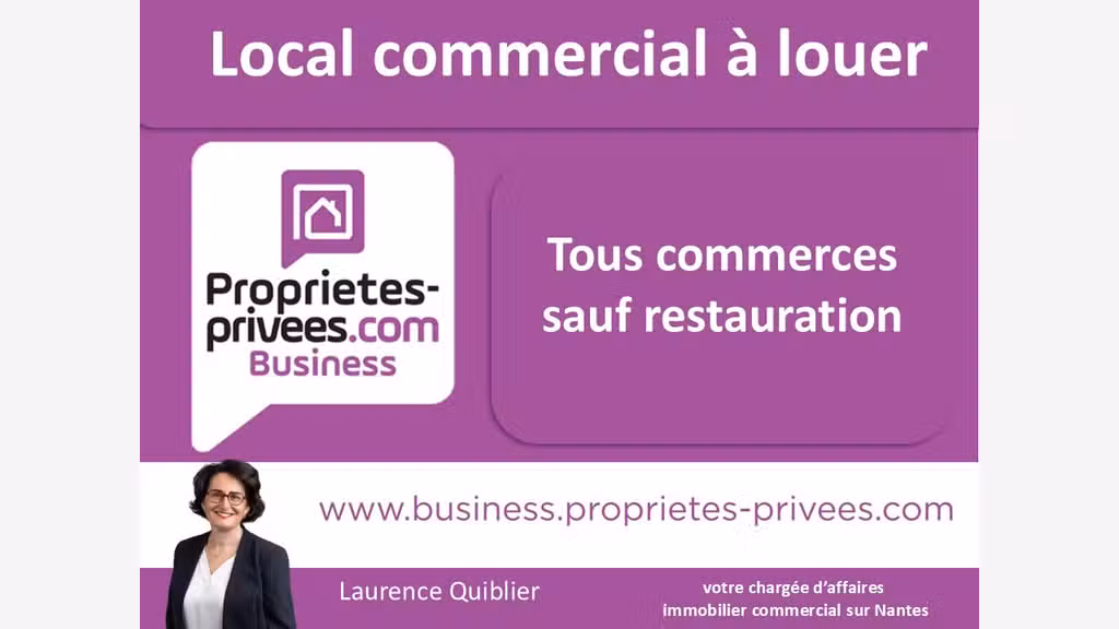 Local commercial 100m² à louer rue prime à Nantes