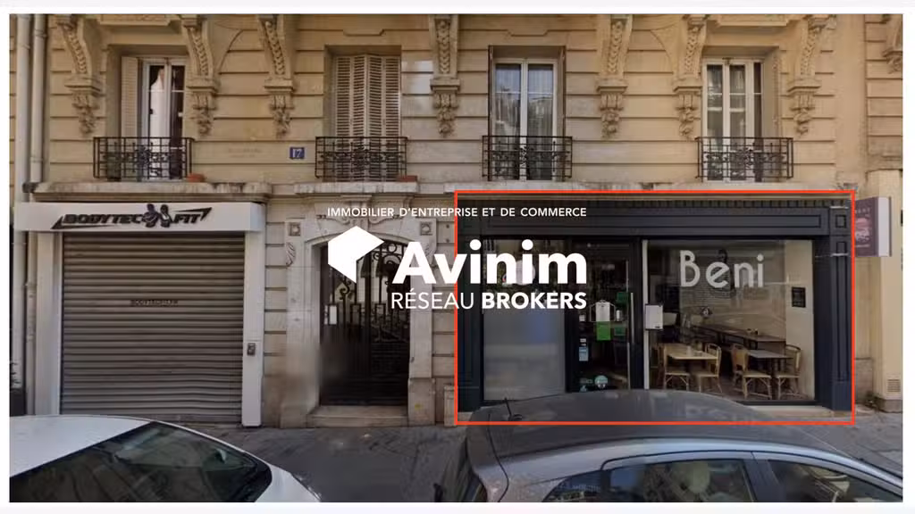 A louer local commercial rue Chabrières Paris 15e