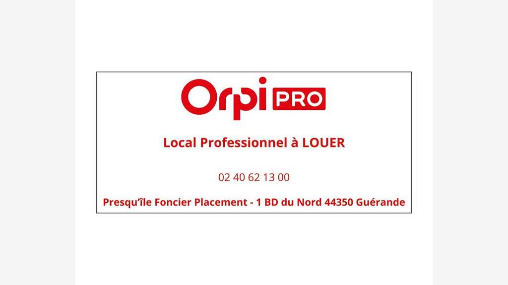Local commercial 127m² à louer à Guérande centre