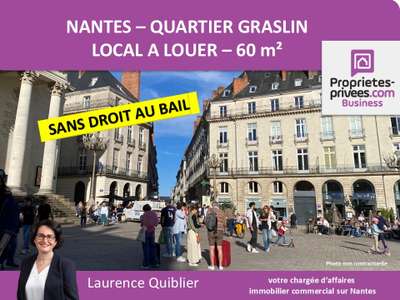 Local commercial 60m² à louer à Nantes centre