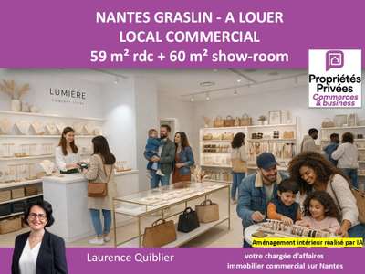 Local commercial 119m² à louer à Nantes centre